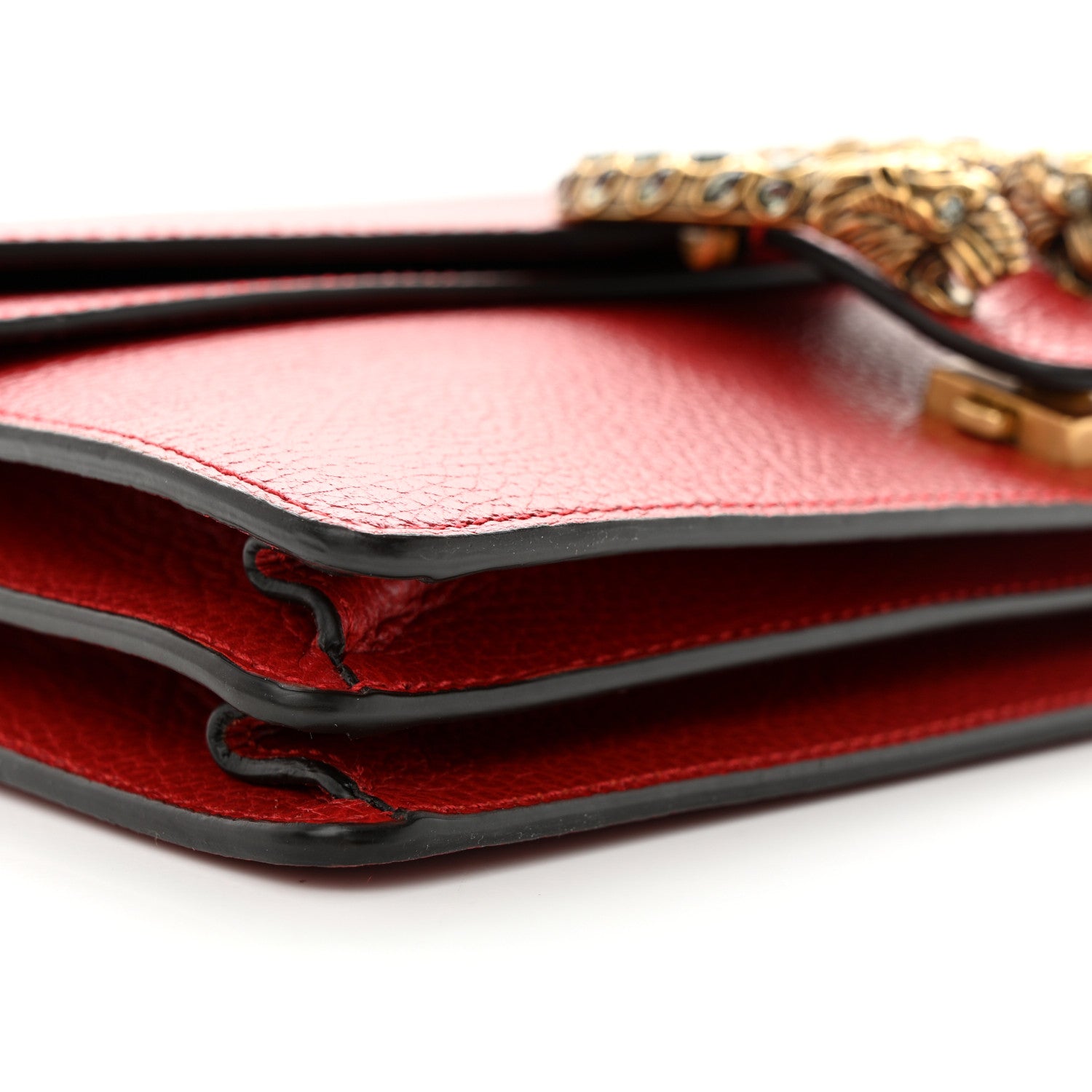 Gucci Dollar Calfskin Swarovski Crystal Small Dionysus Shoulder Bag Hibiscus Red 10 of 11