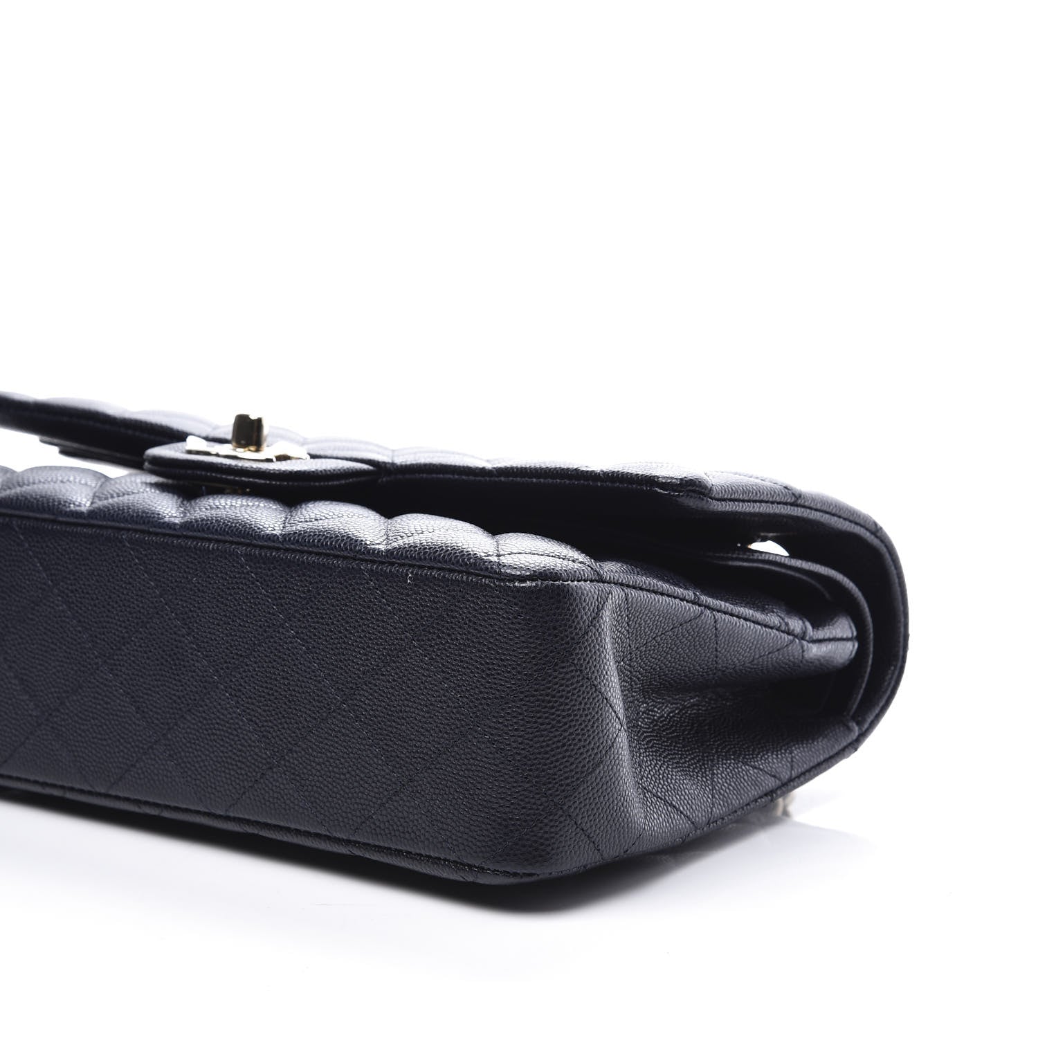 Chanel Caviar Quilted Medium Double Flap Navy 8 of 10