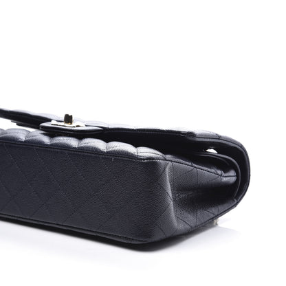 Chanel Caviar Quilted Medium Double Flap Navy 8 of 10