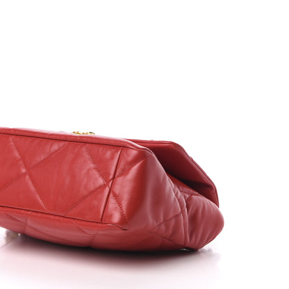 Chanel Lambskin Quilted Large 19 Flap Red 8 of 12