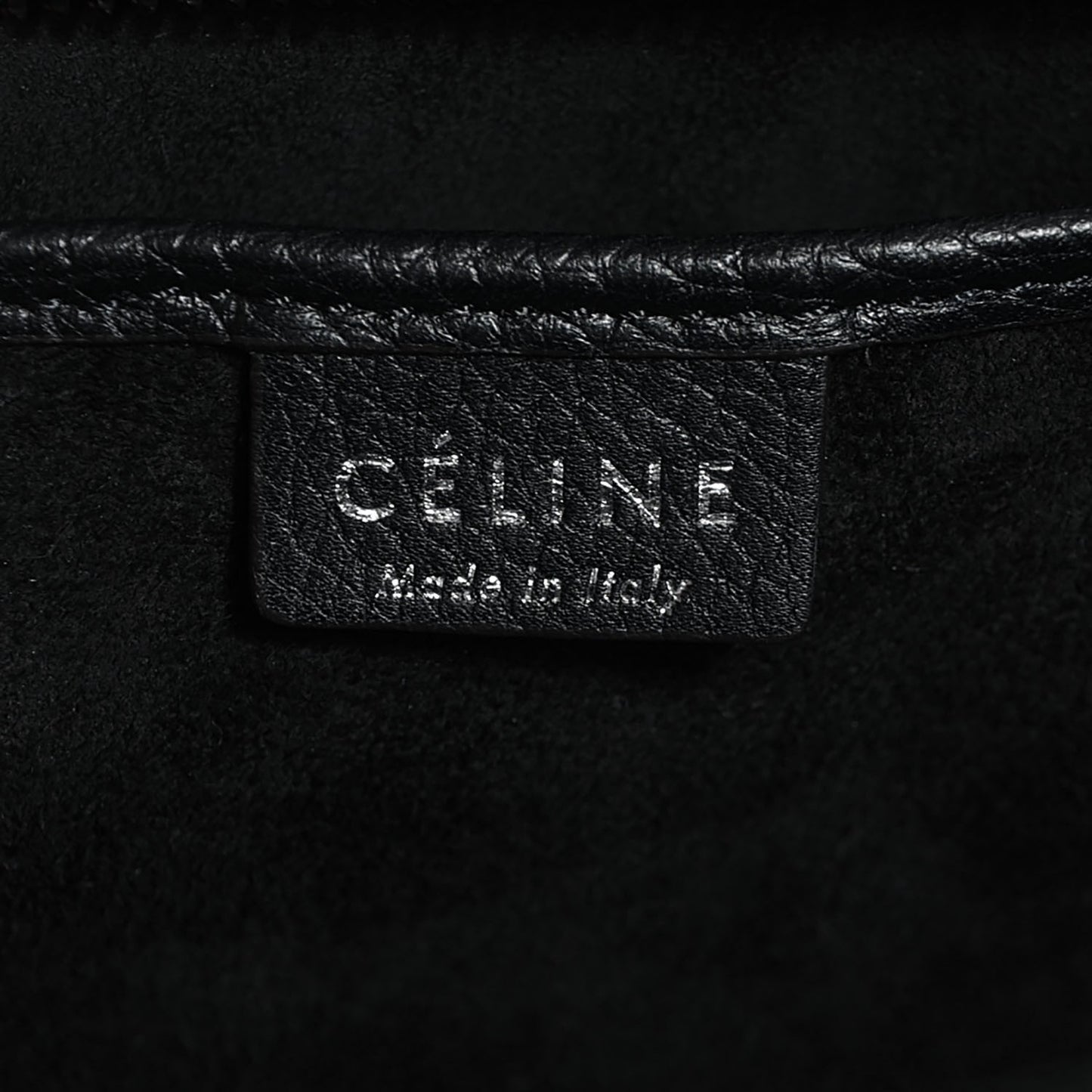 Drummed Calfskin Nano Luggage Black