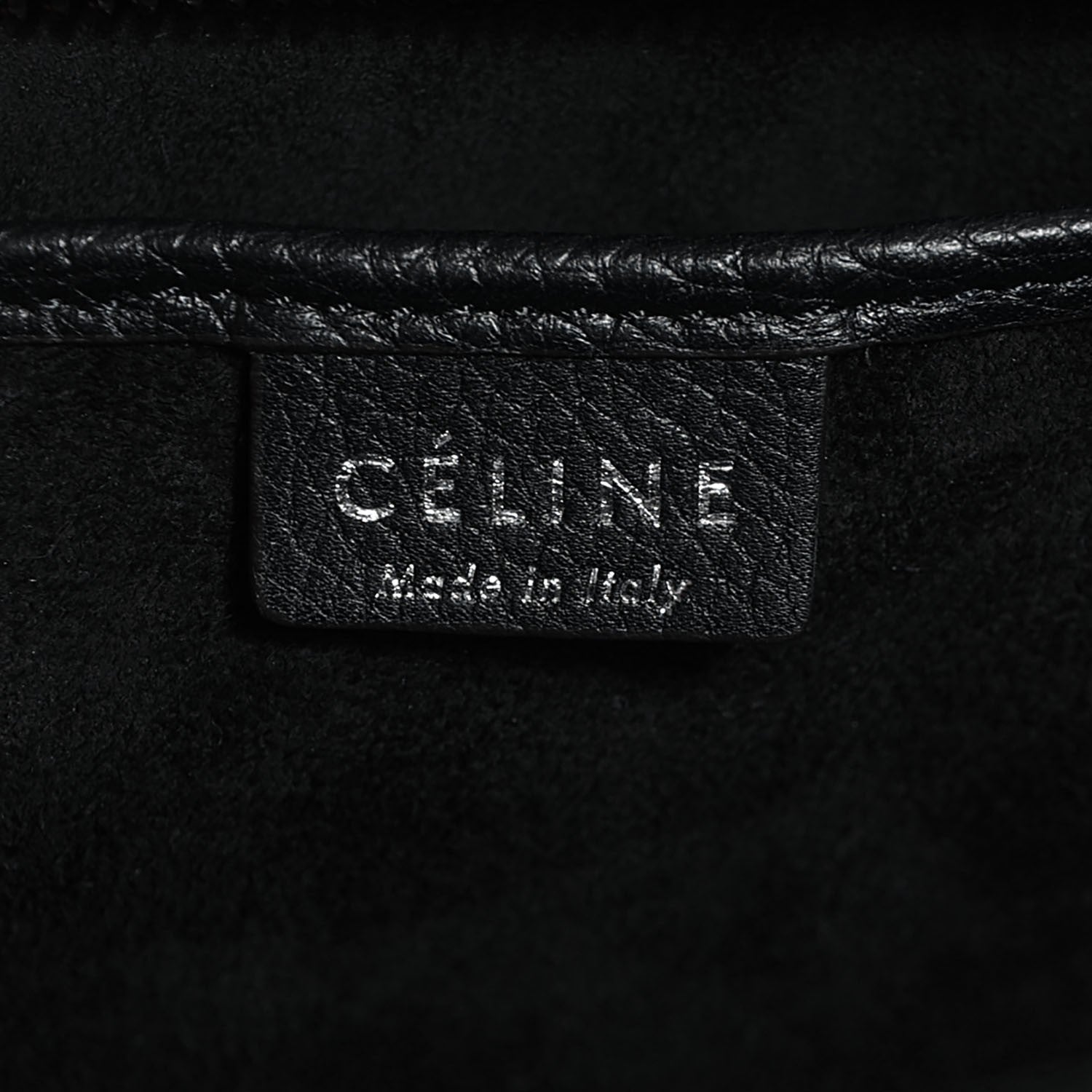 Celine Drummed Calfskin Nano Luggage Black 7 of 9