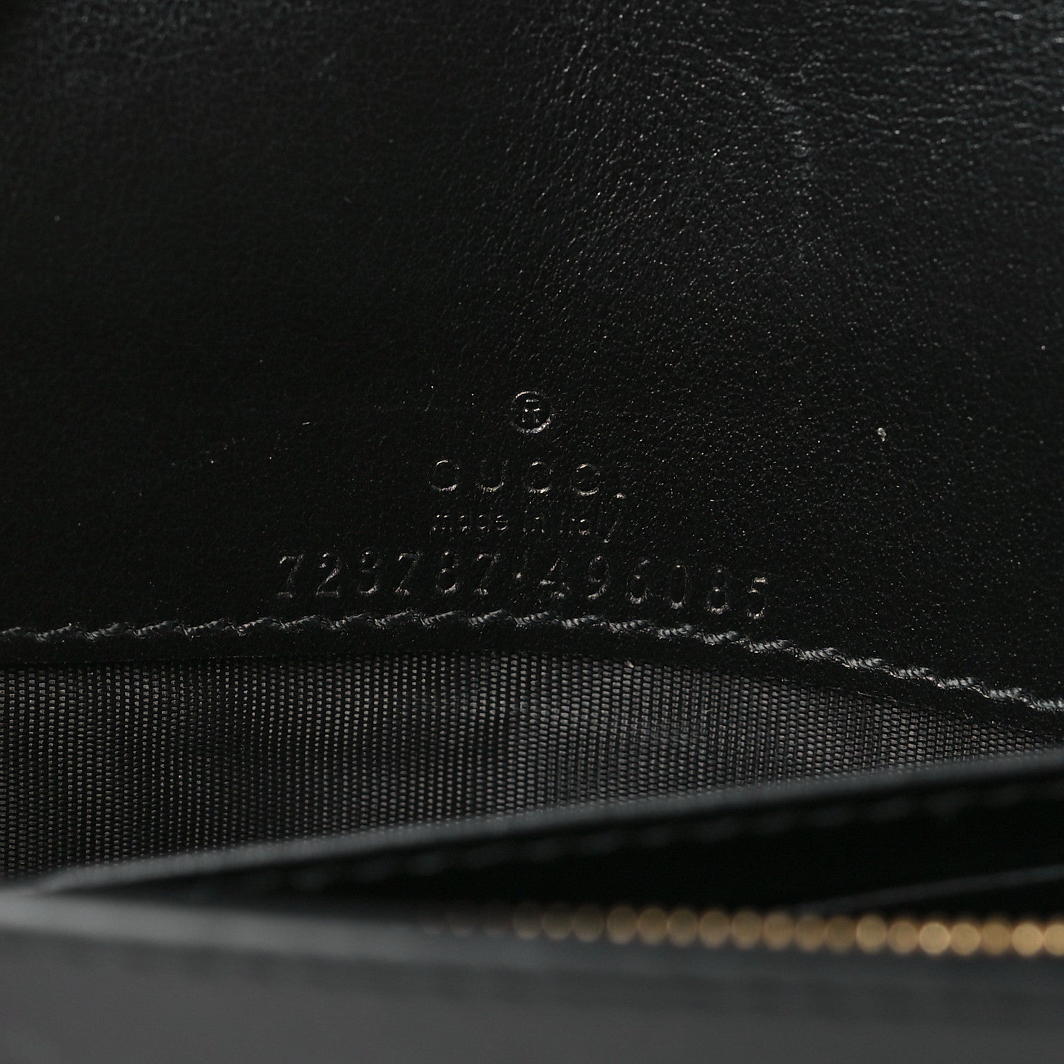 Gucci Calfskin GG Matelasse Chain Wallet Black 6 of 8