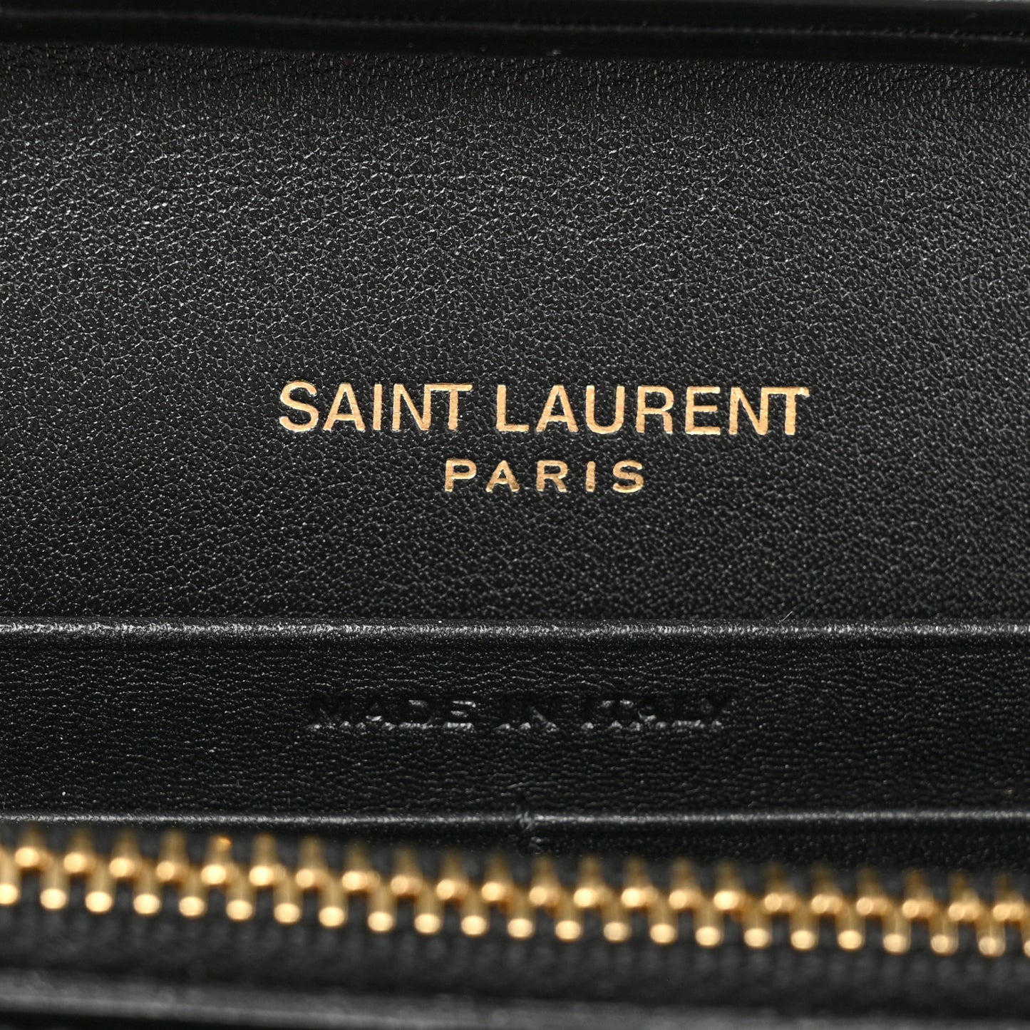 Calfskin Crocodile Embossed Monogram Chain Wallet Black
