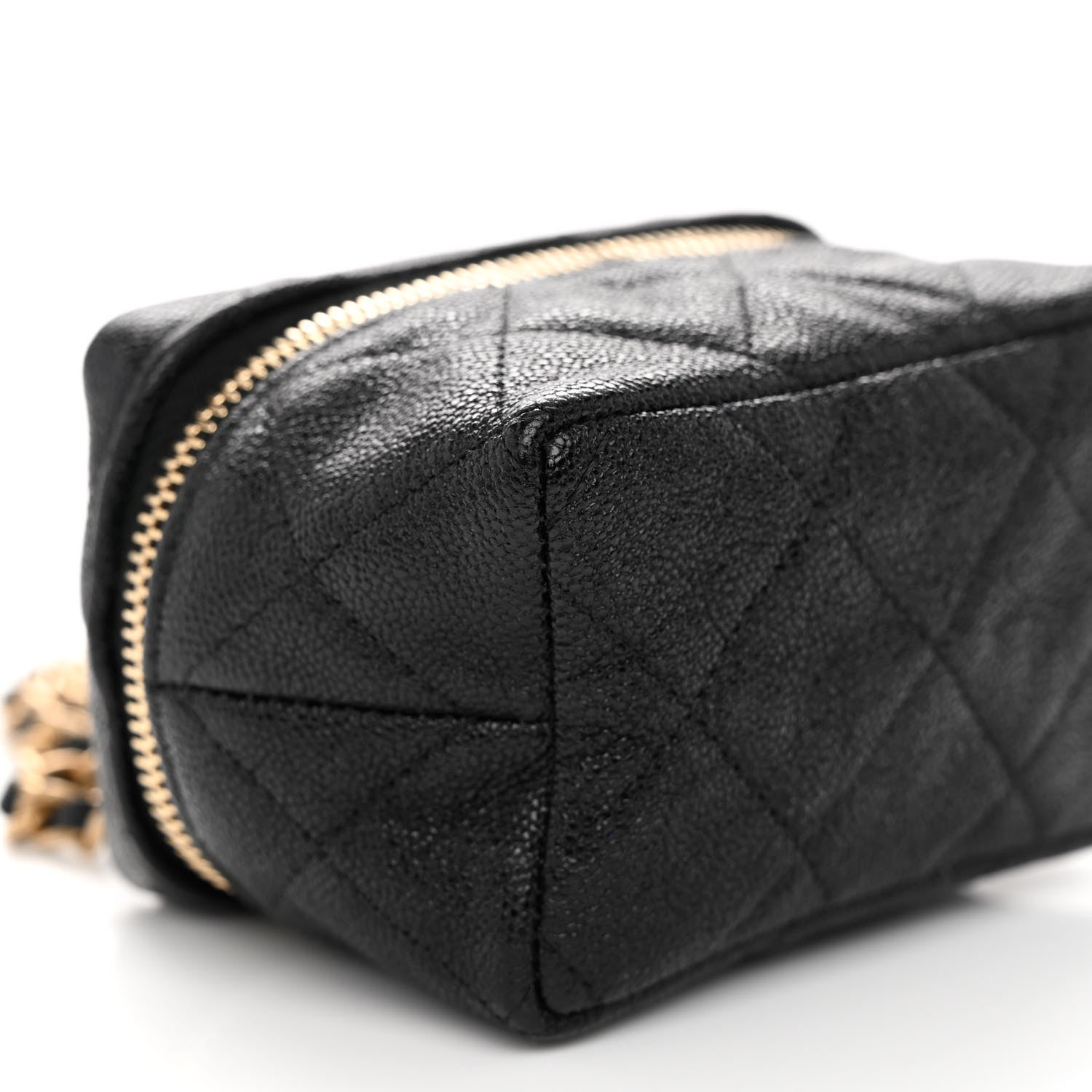 Chanel Caviar Quilted Mini Top Handle Vanity With Chain Black 9 of 11