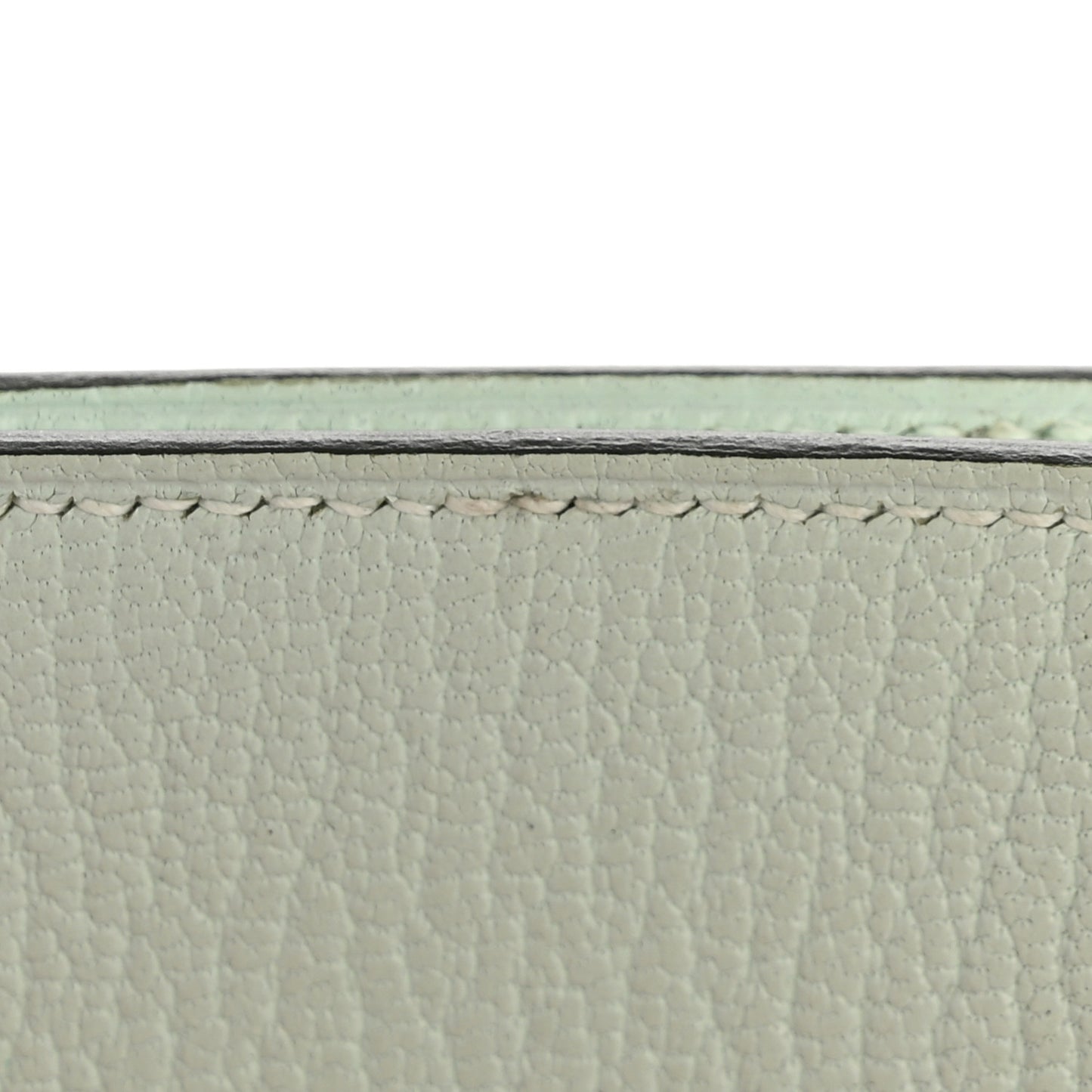 Chevre Mysore Bearn Card Holder Wallet Vert Peppermint