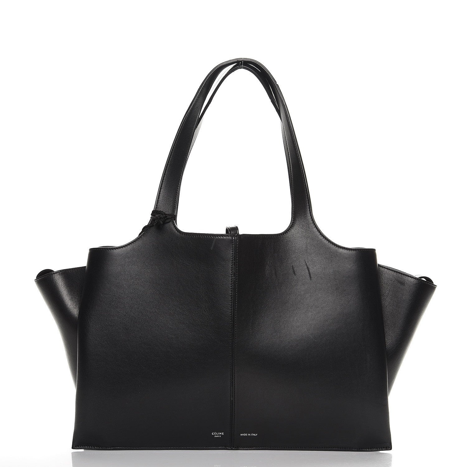 Celine Supple Natural Calfskin Medium Tri-Fold Bag Black 1 of 13
