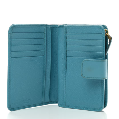 Prada Saffiano Compact Wallet Voyage 5 of 13