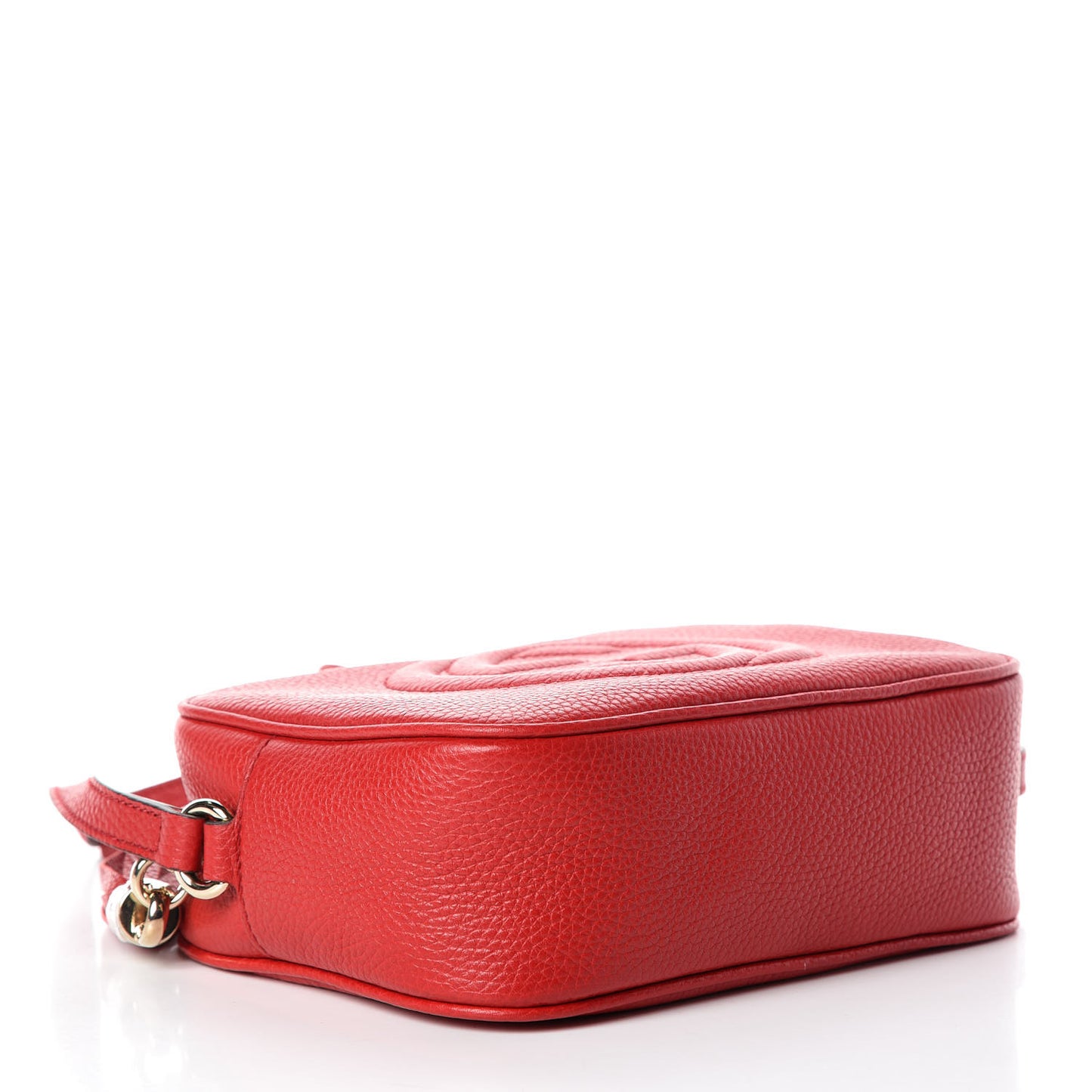 Pebbled Calfskin Small Soho Disco Bag Vibrant Red