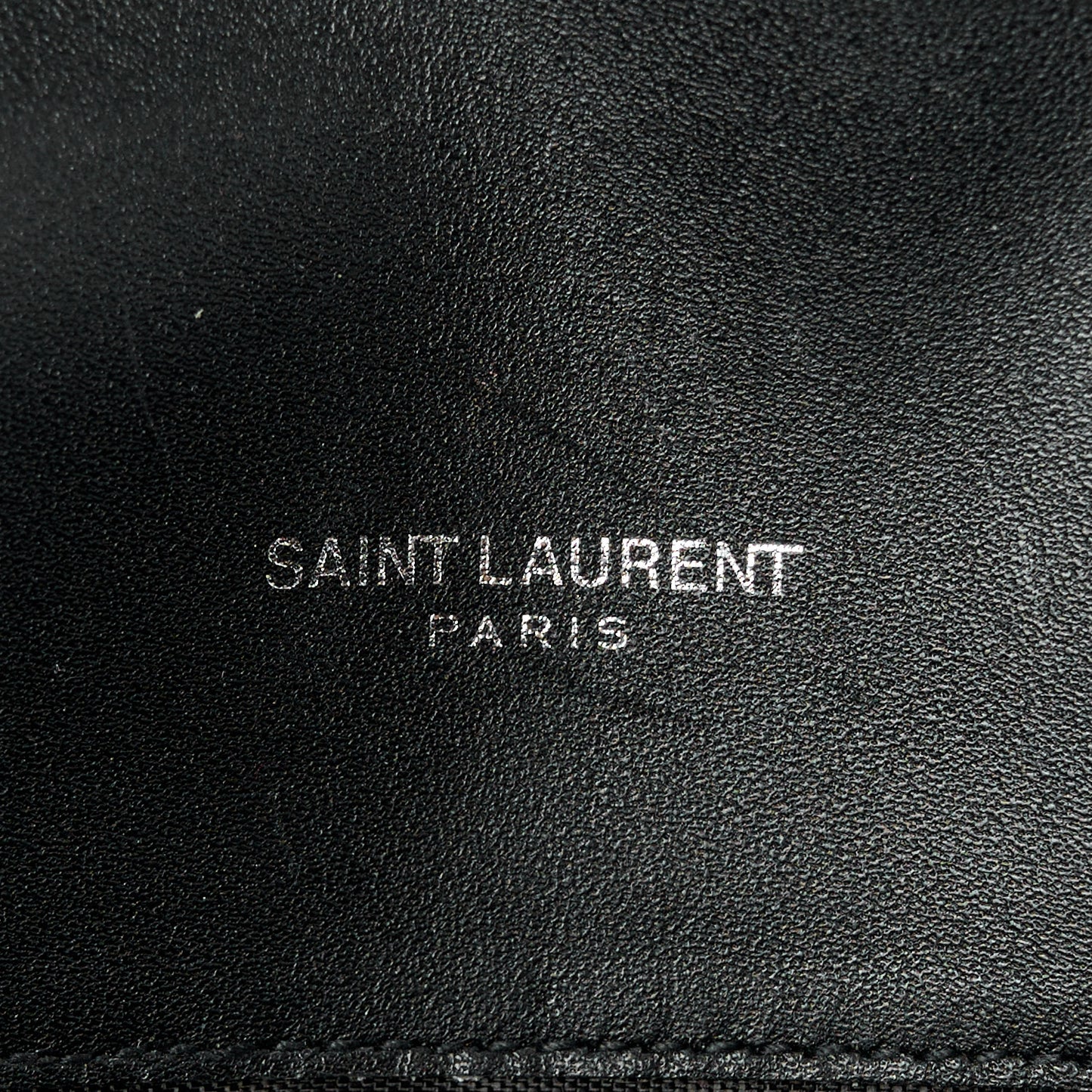 Smooth Calfskin Classic Monogram Kate Tassel Chain Wallet Black