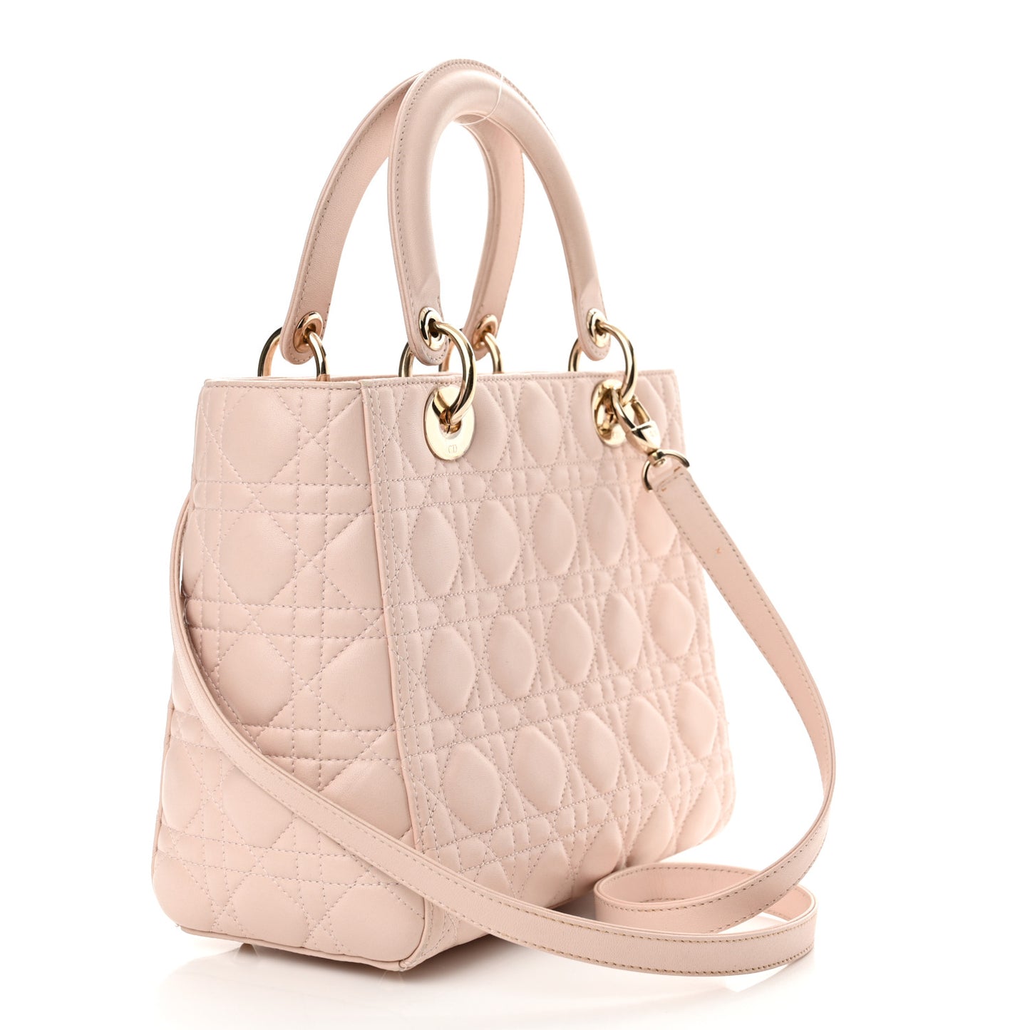 Lambskin Cannage Medium Lady Dior Light Pink
