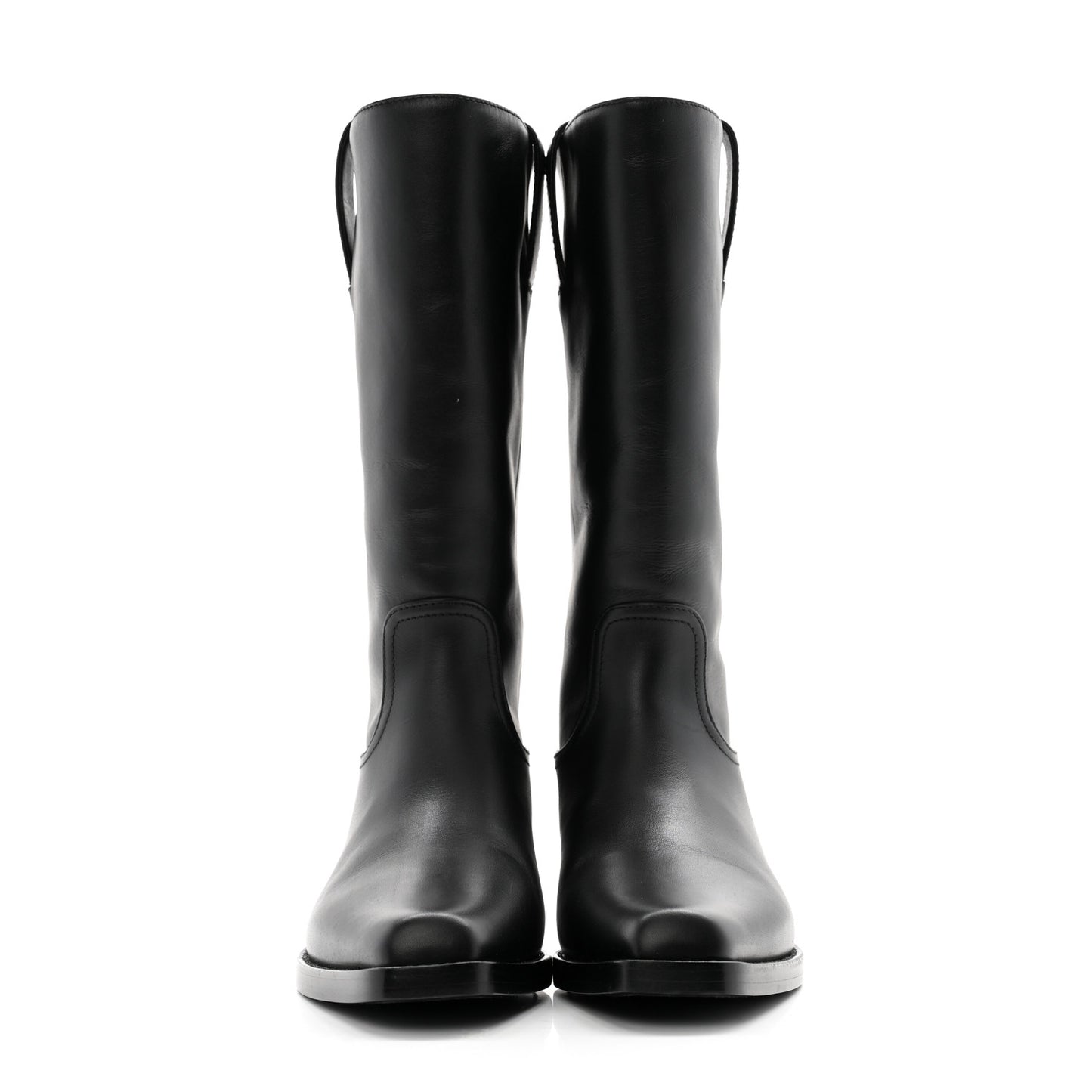 Calfskin CC High Boots 37 Black
