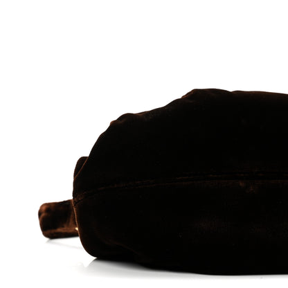 Chanel Velvet Kiss Lock Clutch Brown 10 of 13