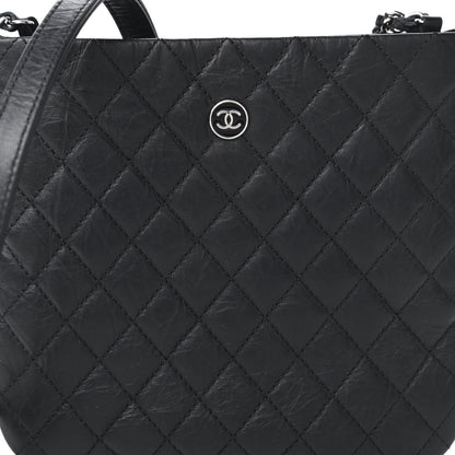 Chanel Aged Calfskin Quilted Crossbody Bag Black 10 of 10