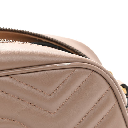 Gucci Calfskin Matelasse Small GG Marmont Chain Shoulder Bag Porcelain Rose 10 of 12