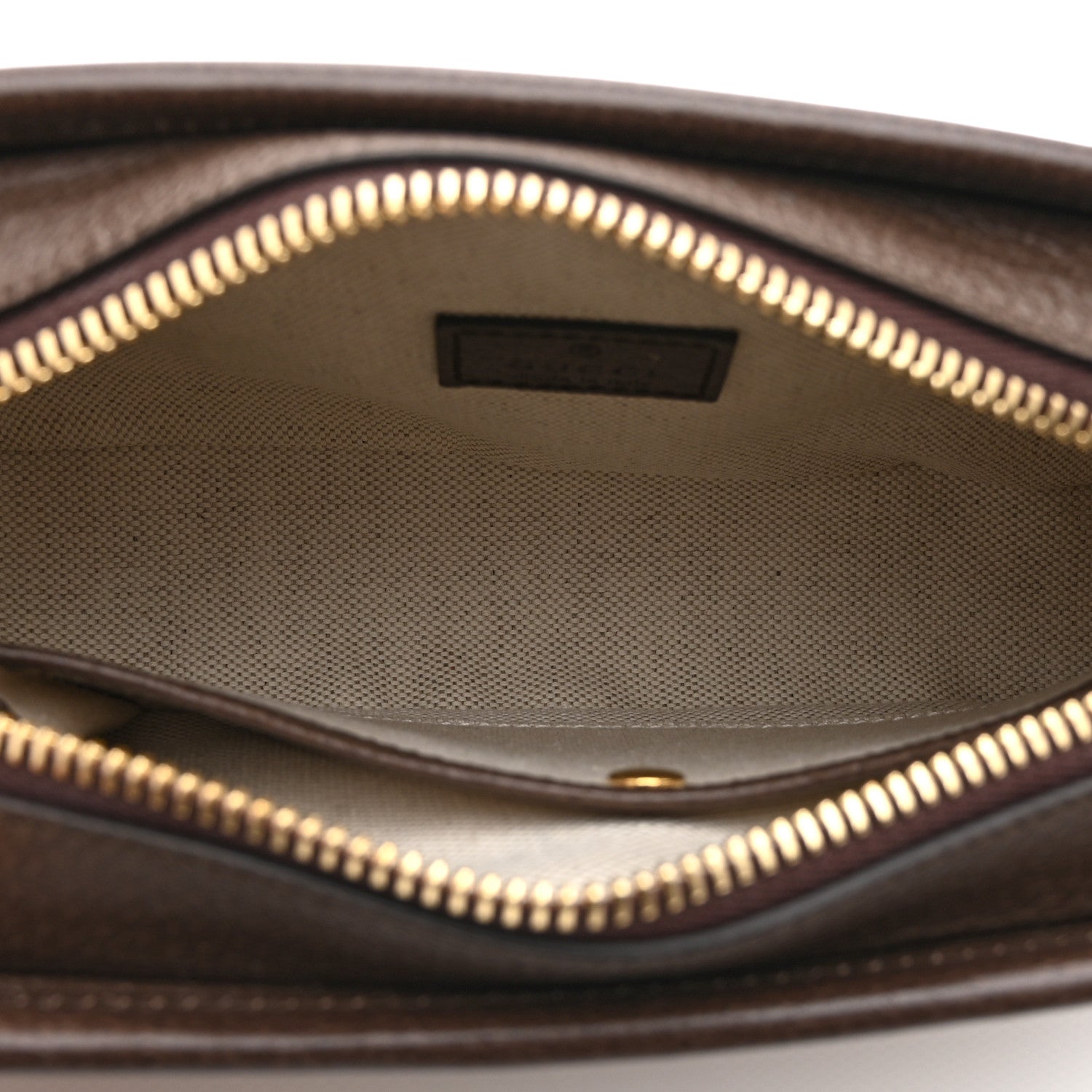 Gucci Monogram Jumbo GG Textured Dollar Calfskin Web Mini Crossbody Bag Camel Ebony New Acero 5 of 10