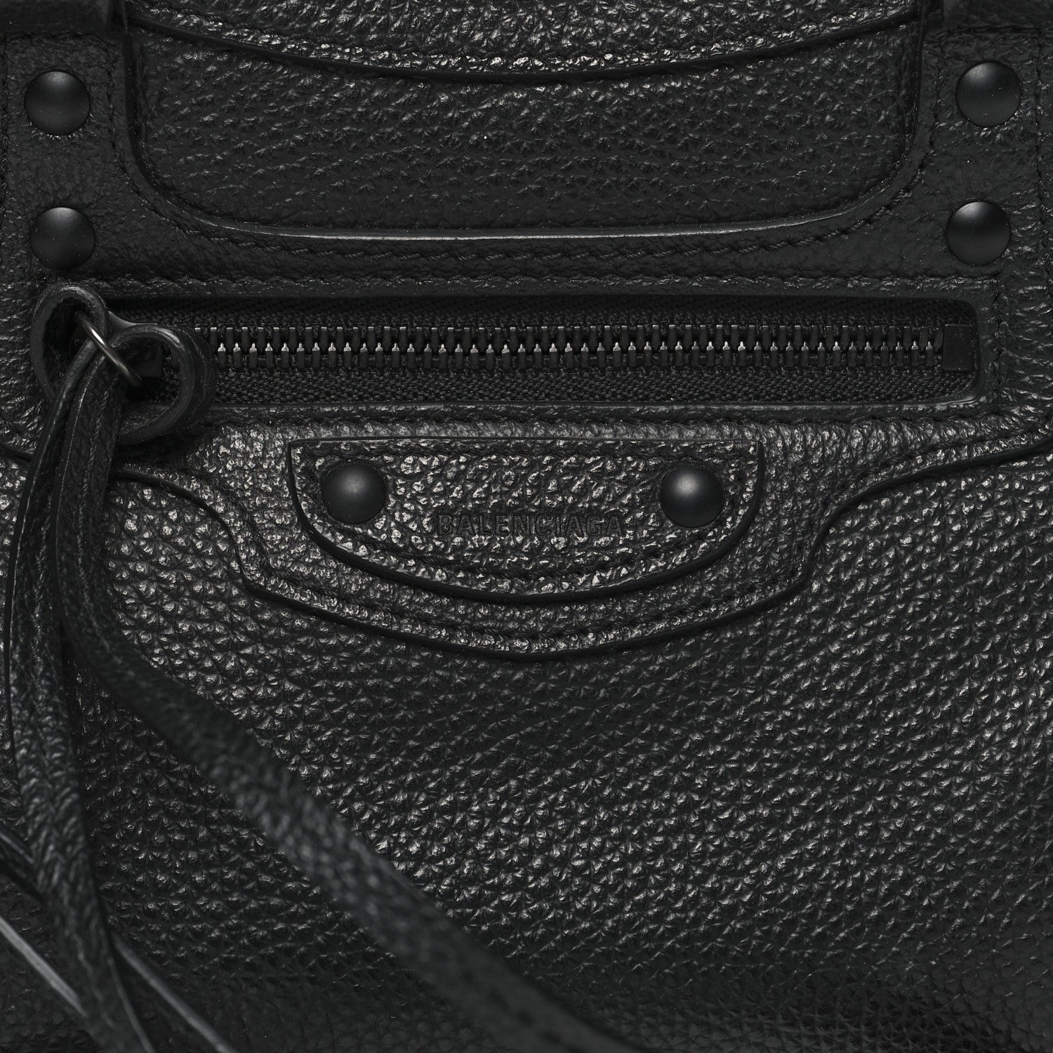 Balenciaga Grained Calfskin Neo Classic Black Hardware Mini City Black 7 of 9