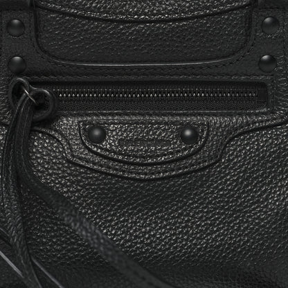 Balenciaga Grained Calfskin Neo Classic Black Hardware Mini City Black 7 of 9