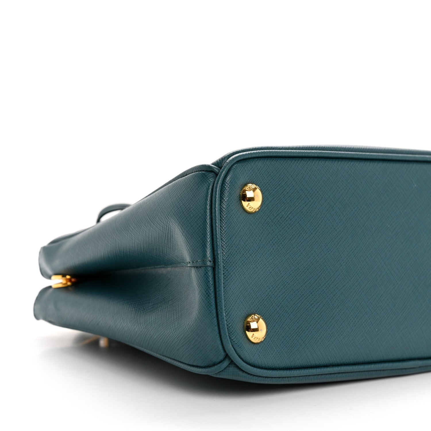 Prada Saffiano Lux Mini Galleria Double Zip Tote Ottanio 8 of 10