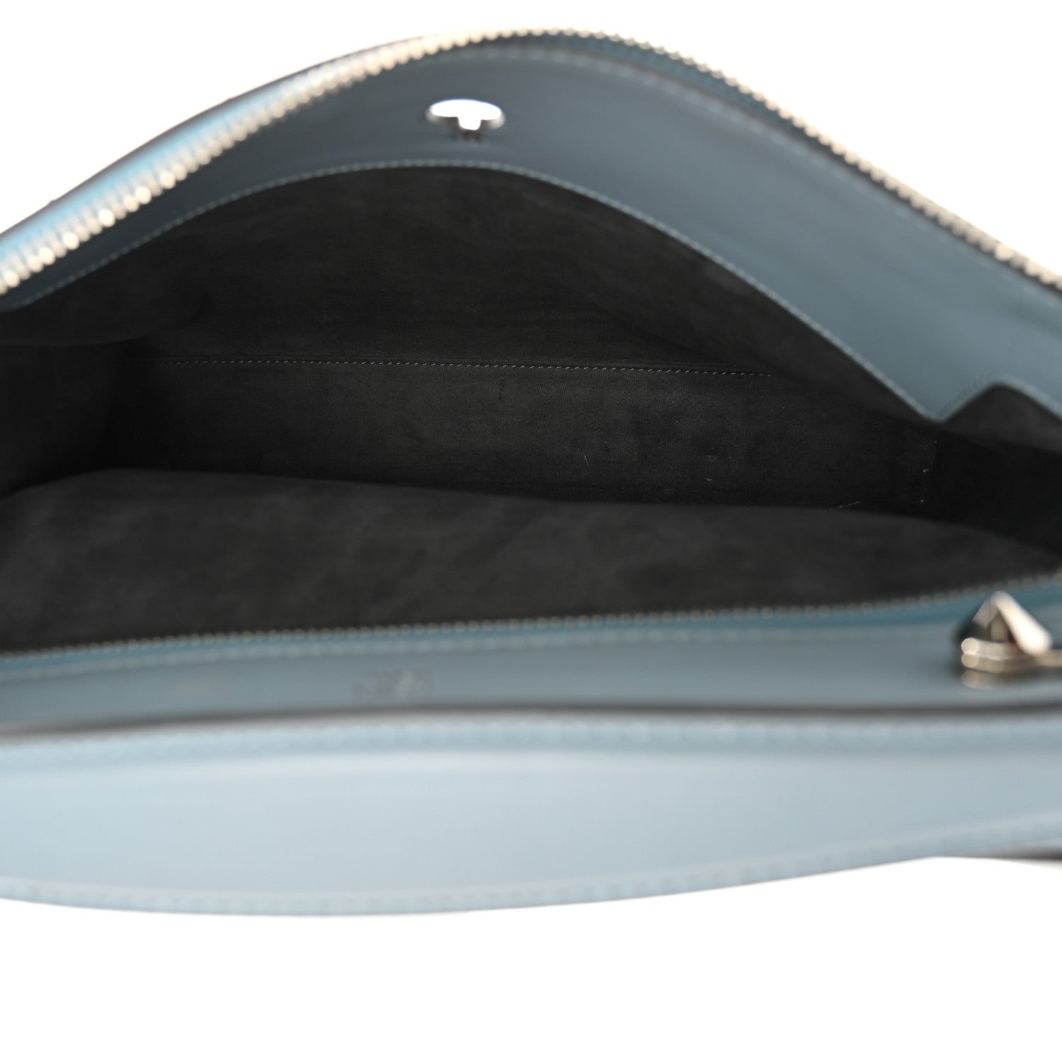 Fendi Vitello Baltico Dolce DotCom Satchel Blue 6 of 16