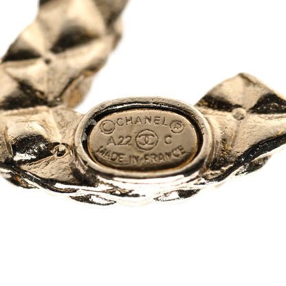 Chanel Metal Crystal CC Earrings Gold 4 of 5