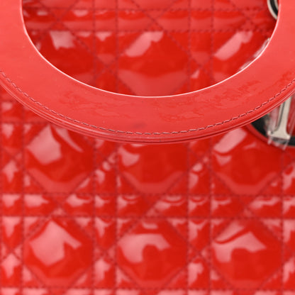Christian Dior Patent Cannage Large Lady Dior Red 13 of 19