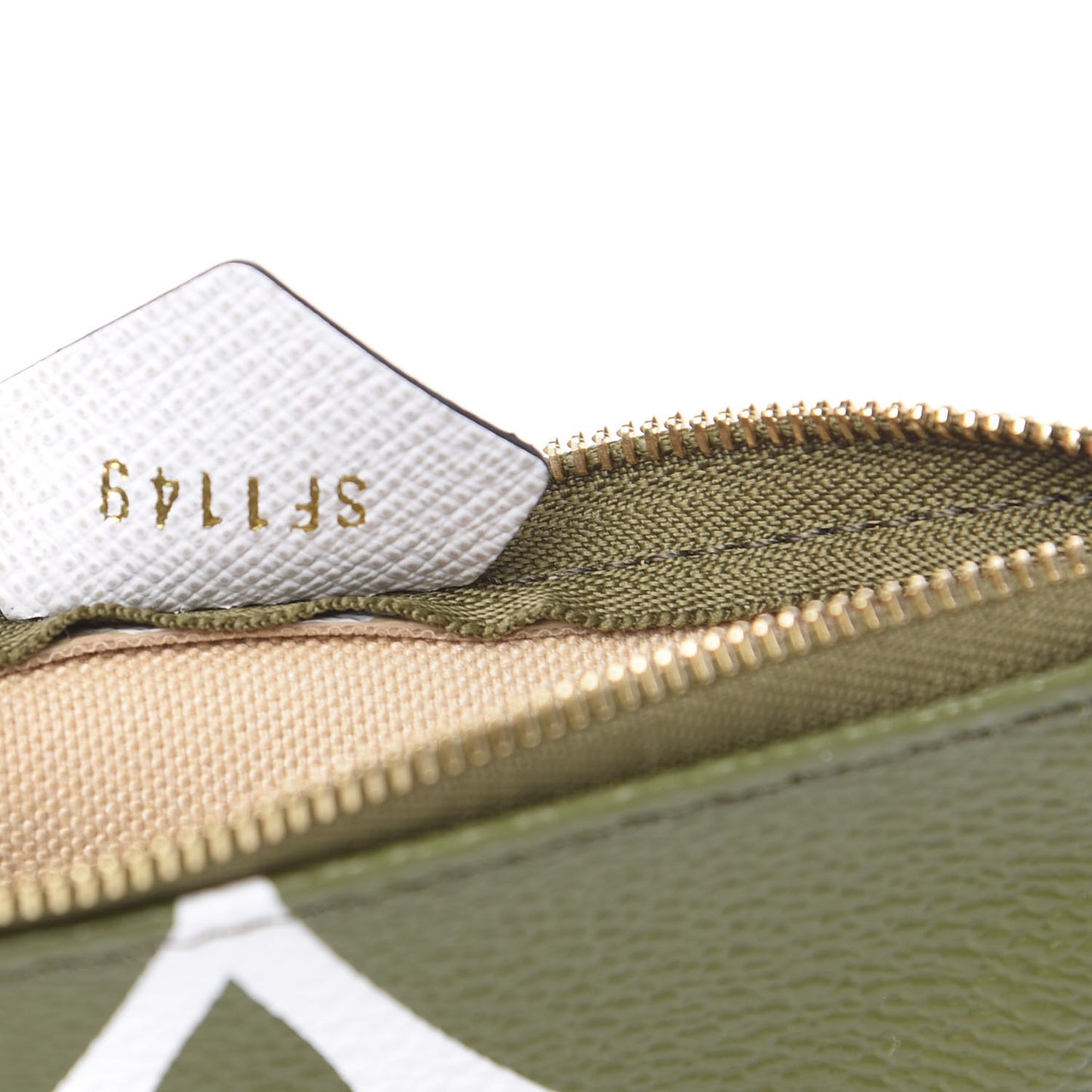 Monogram Giant Micro Pochette Accessories Kaki White