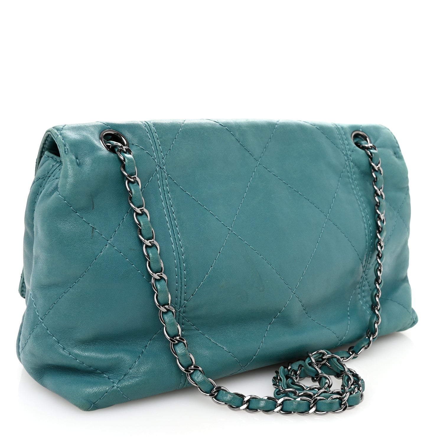 Chanel Lambskin Quilted Large Soft Touch Flap Green 3 of 12