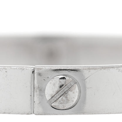 Cartier 18K White Gold 4 Diamond Love Bracelet 17 4 of 7