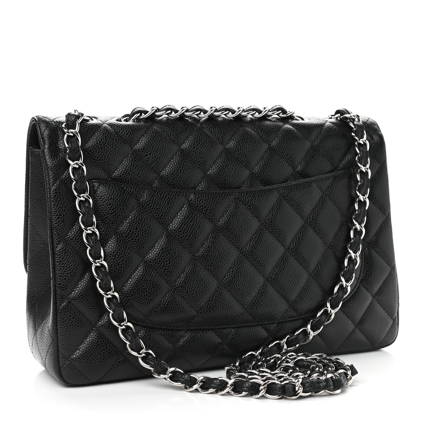 Caviar Quilted Jumbo Single Flap Black