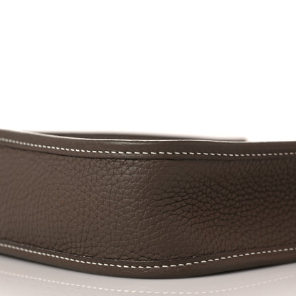 Hermes Taurillon Clemence Amazone Evelyne TPM Etoupe Bleu Indigo 8 of 10