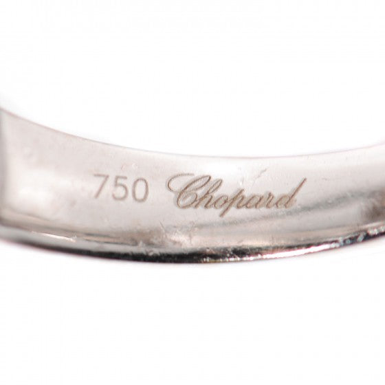 Chopard 18K White Gold Happy Diamonds Heart Ring 5 6 of 6