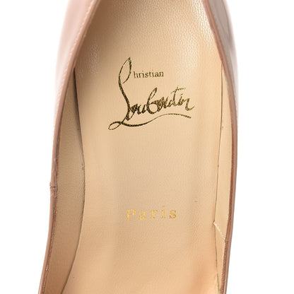 Christian Louboutin Patent Lady Peep 150 Pumps 37.5 Nude 6 of 9