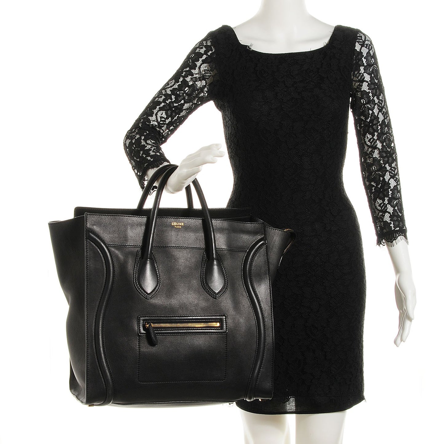 Smooth Calfskin Medium Luggage Black