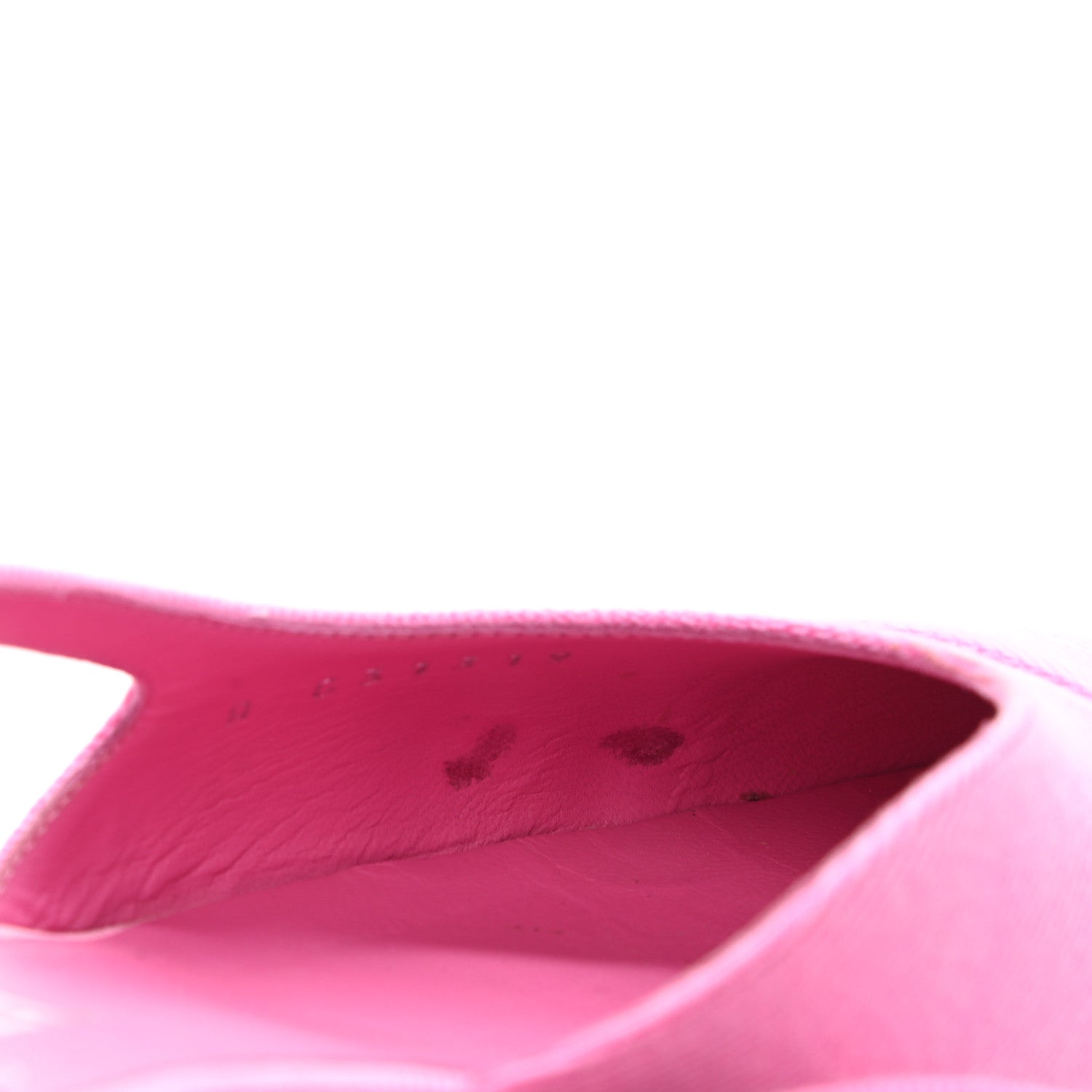 Chanel Denim Cap Toe CC Slingback Flat 38.5 Neon Pink 6 of 14