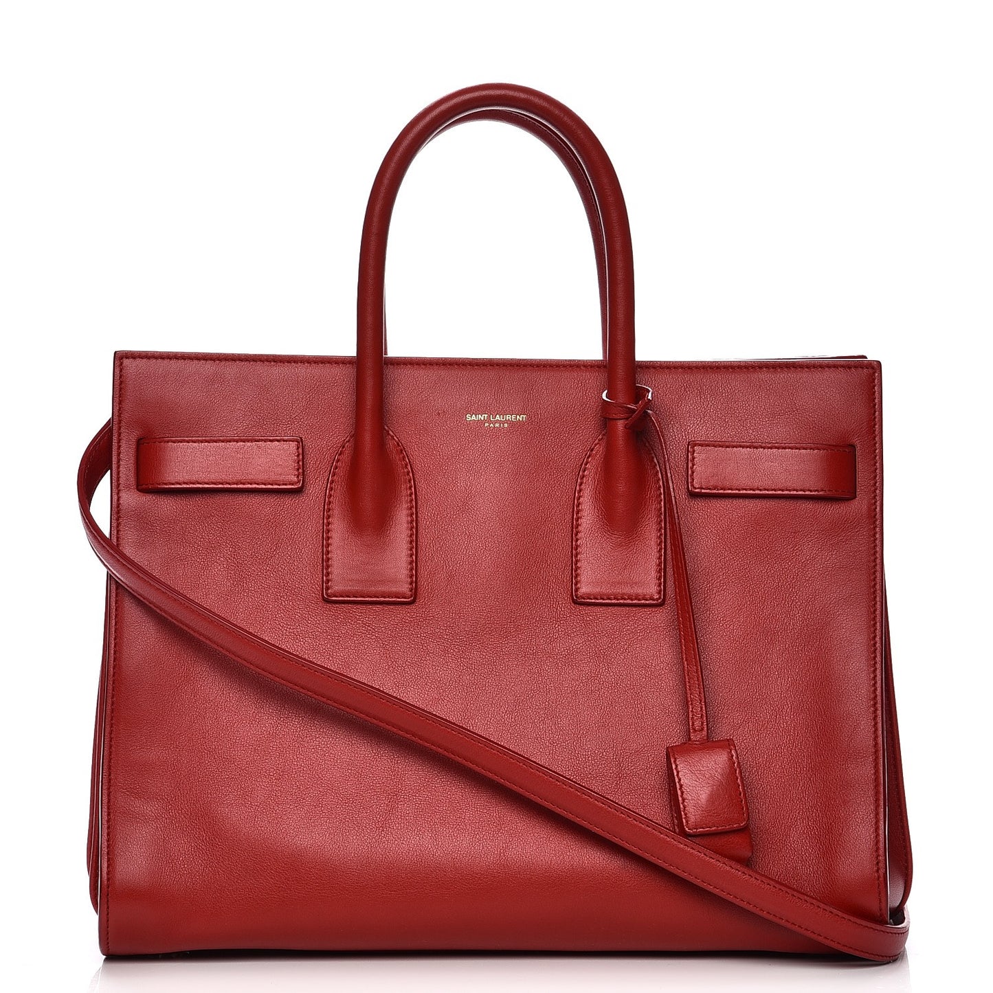 Grained Calfskin Small Sac De Jour Lipstick Red