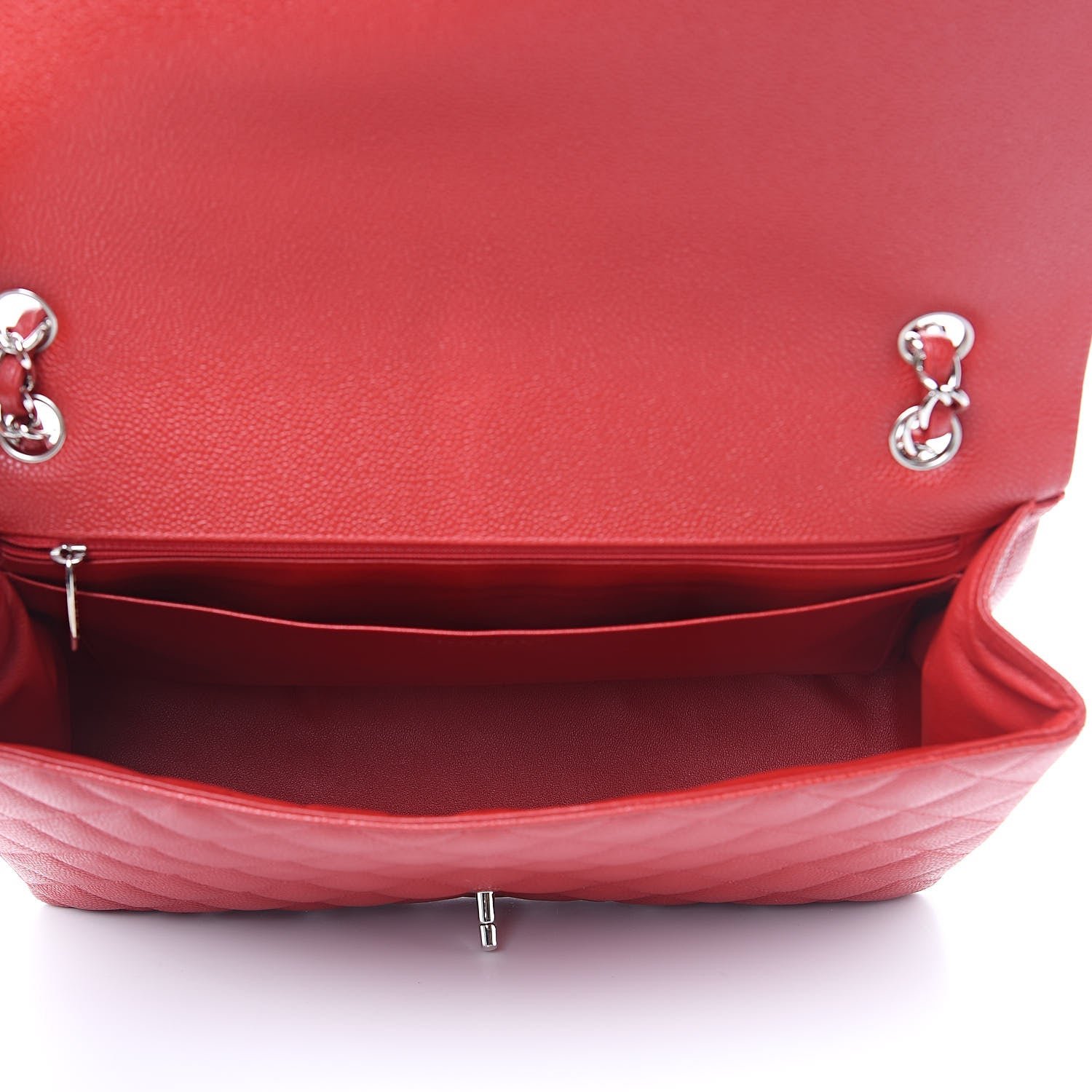 Chanel Caviar Quilted Maxi Single Flap Red 5 of 10