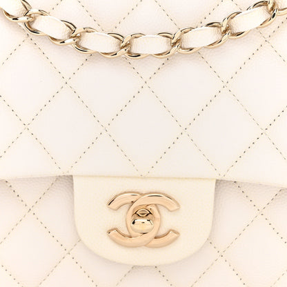 Chanel Caviar Quilted Medium Double Flap White 7 of 11