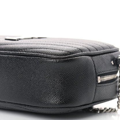 Saint Laurent Grain De Poudre Matelasse Monogram Mini Lou Camera Bag Black 8 of 8