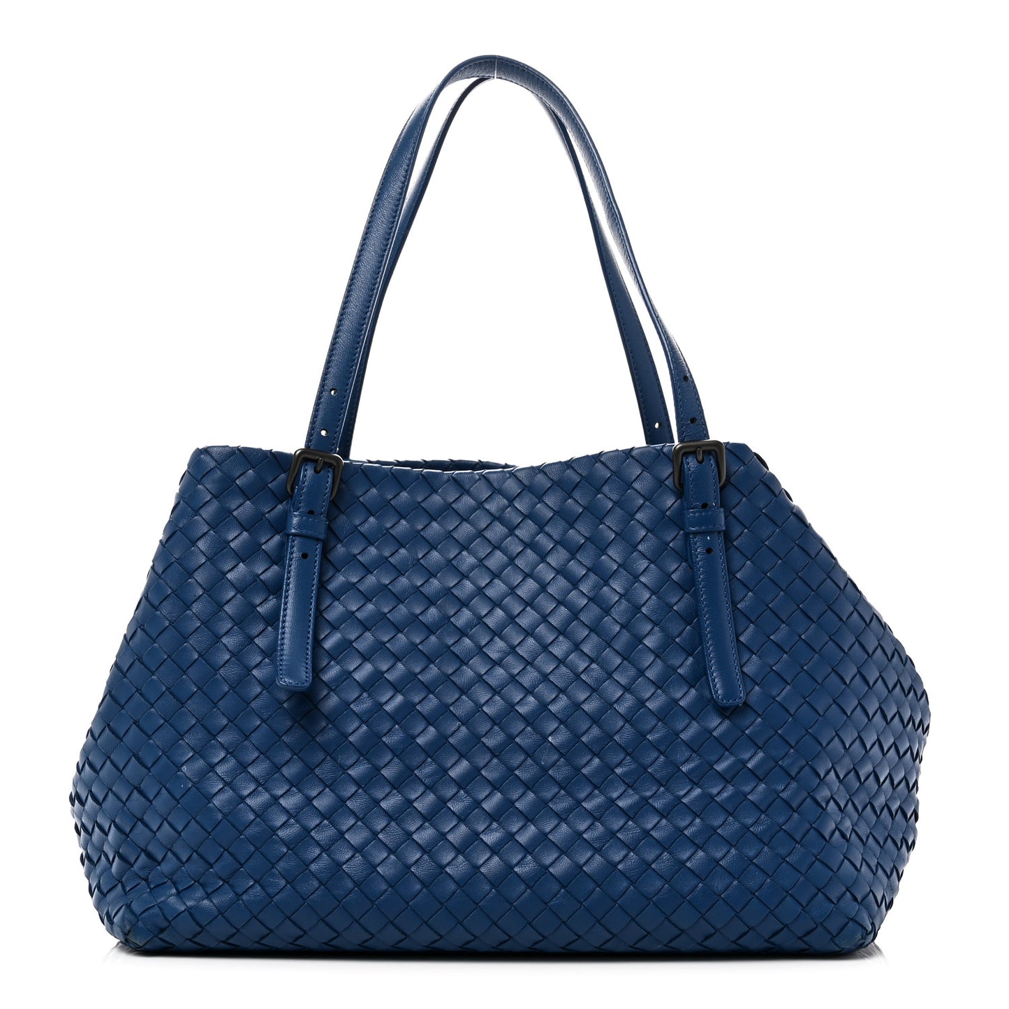 Nappa Intrecciato Medium Cesta Tote Cobalt
