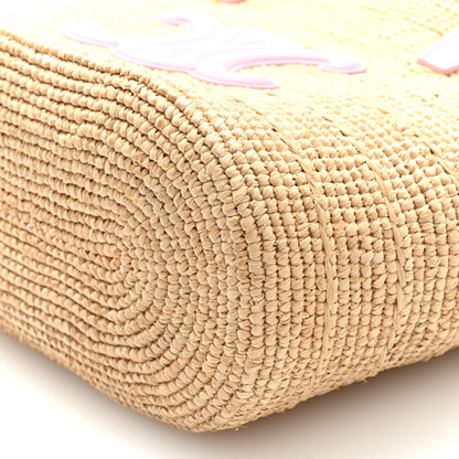 Celine Raffia Calfskin Triomphe Teen Panier Silk Pink Silk Pink 10 of 10