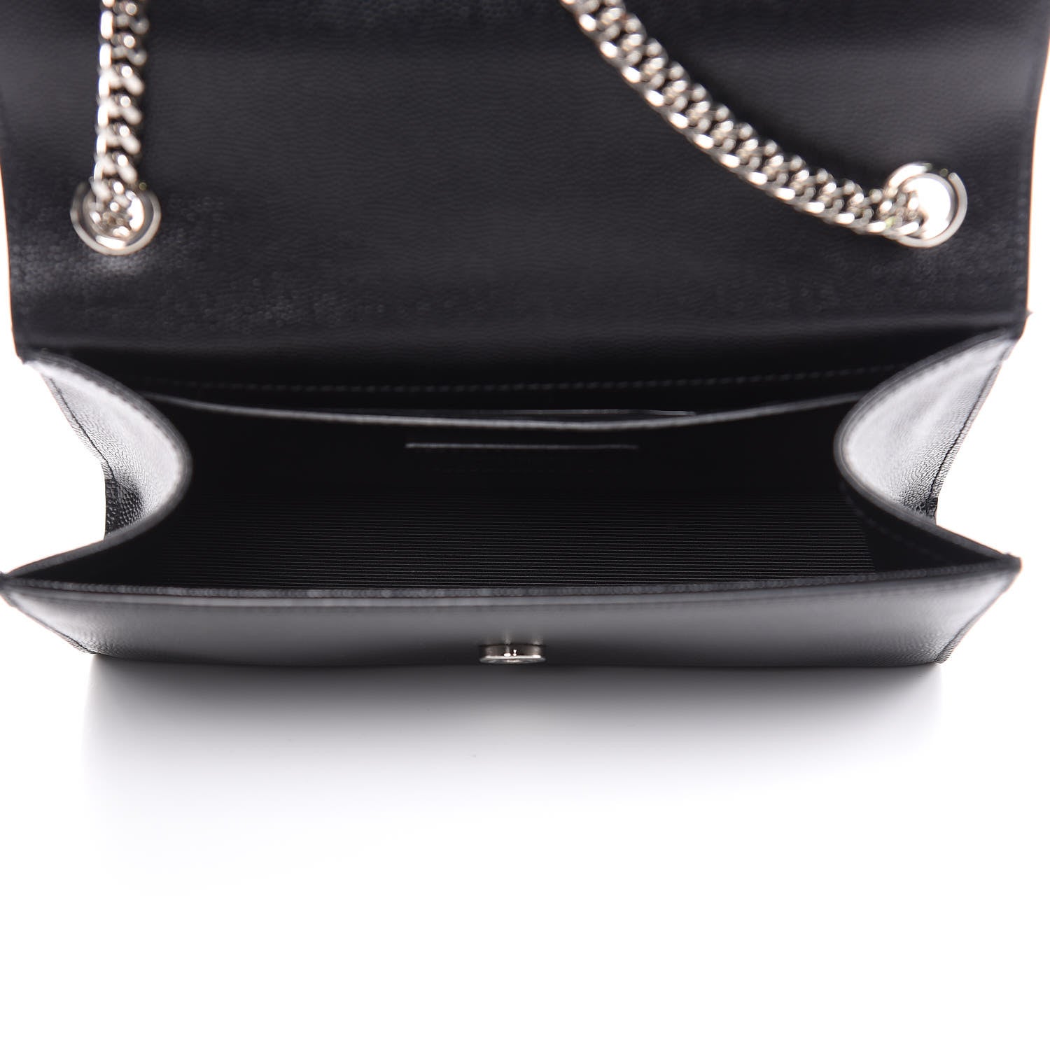Saint Laurent Grain De Poudre Small Monogram Kate Satchel Black 5 of 10