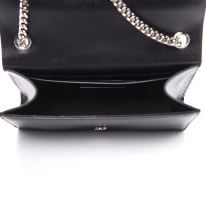 Saint Laurent Grain De Poudre Small Monogram Kate Satchel Black 5 of 10
