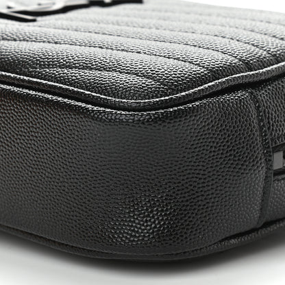Saint Laurent Grain De Poudre Matelasse Monogram Mini Lou Camera Bag Black 8 of 8