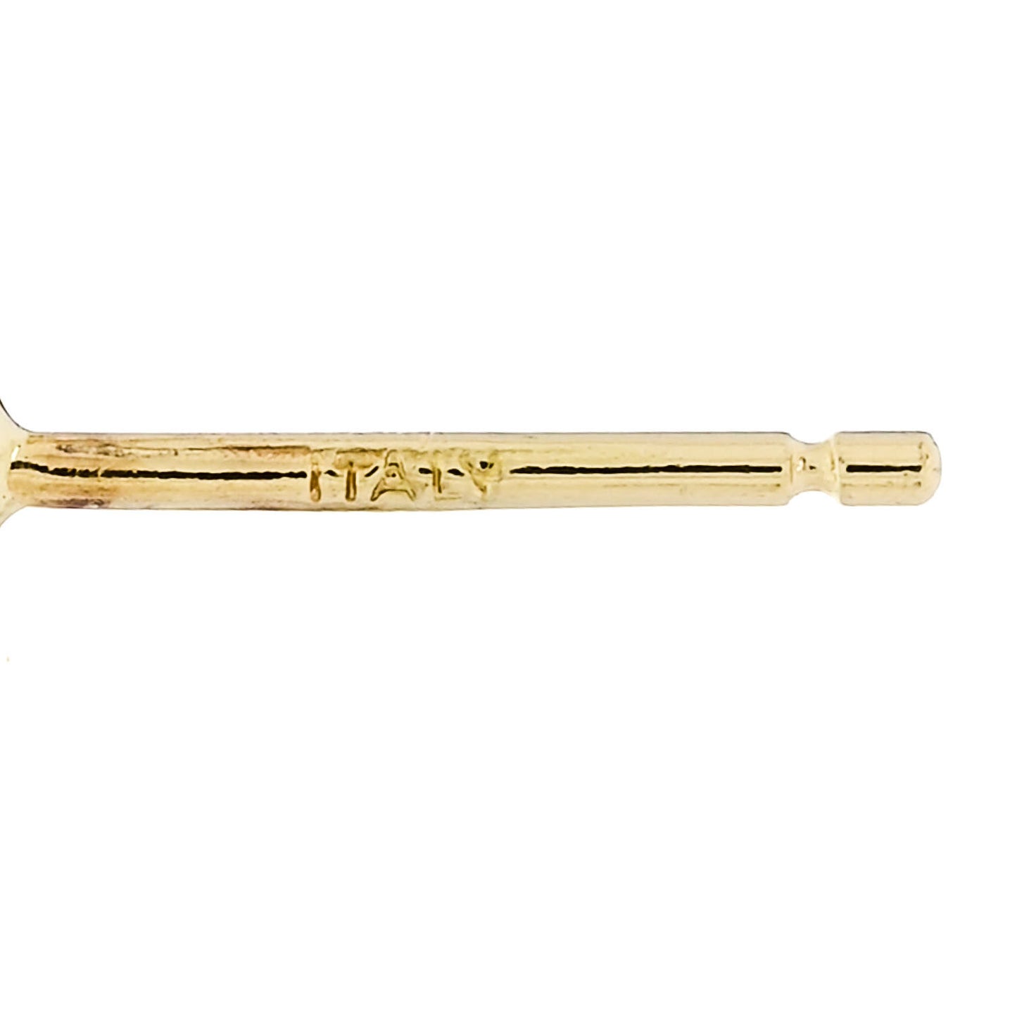 18K Yellow Gold T Smile Stud Earrings