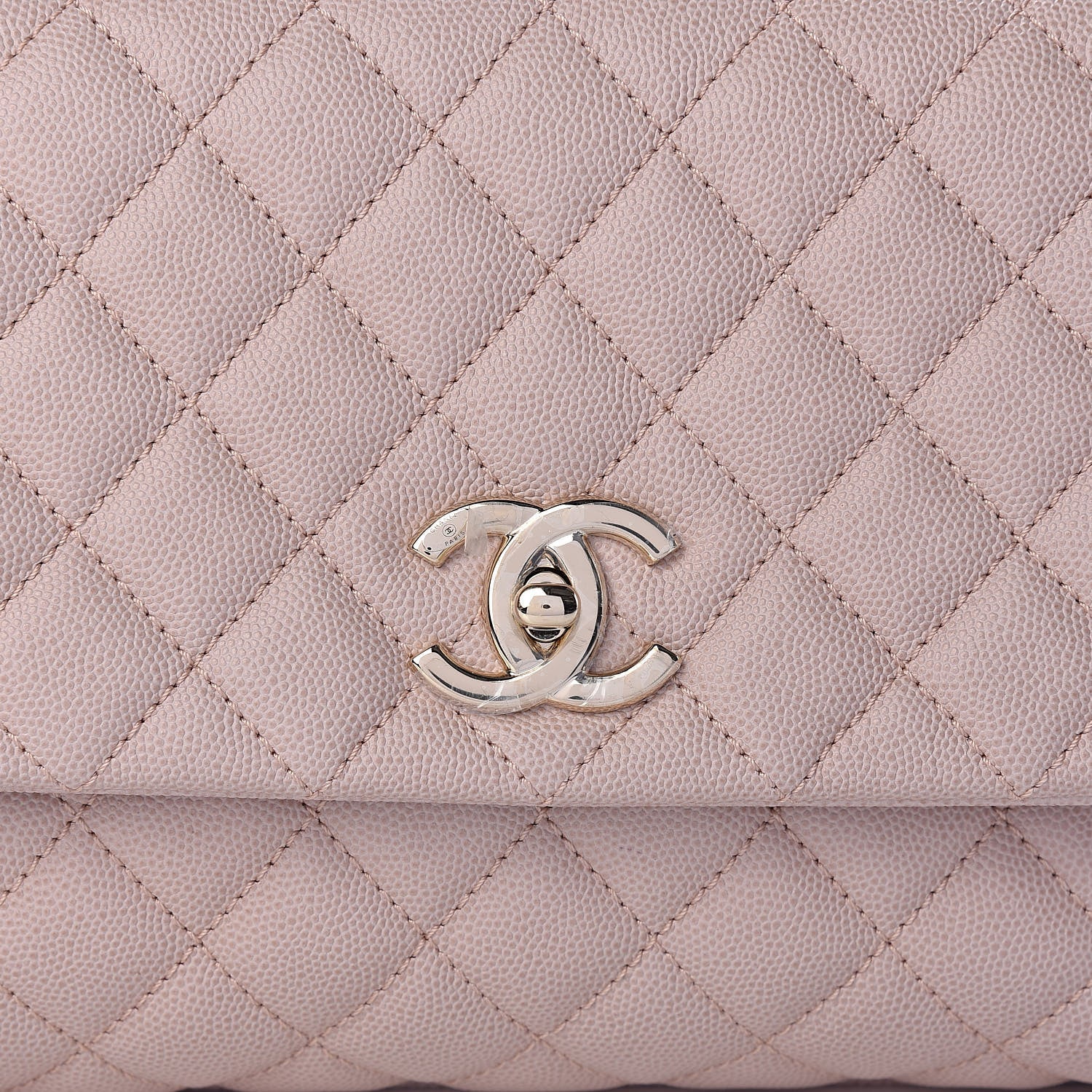 Chanel Caviar Quilted Small Coco Handle Flap Light Pink 8 of 10
