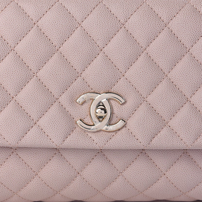 Chanel Caviar Quilted Small Coco Handle Flap Light Pink 8 of 10