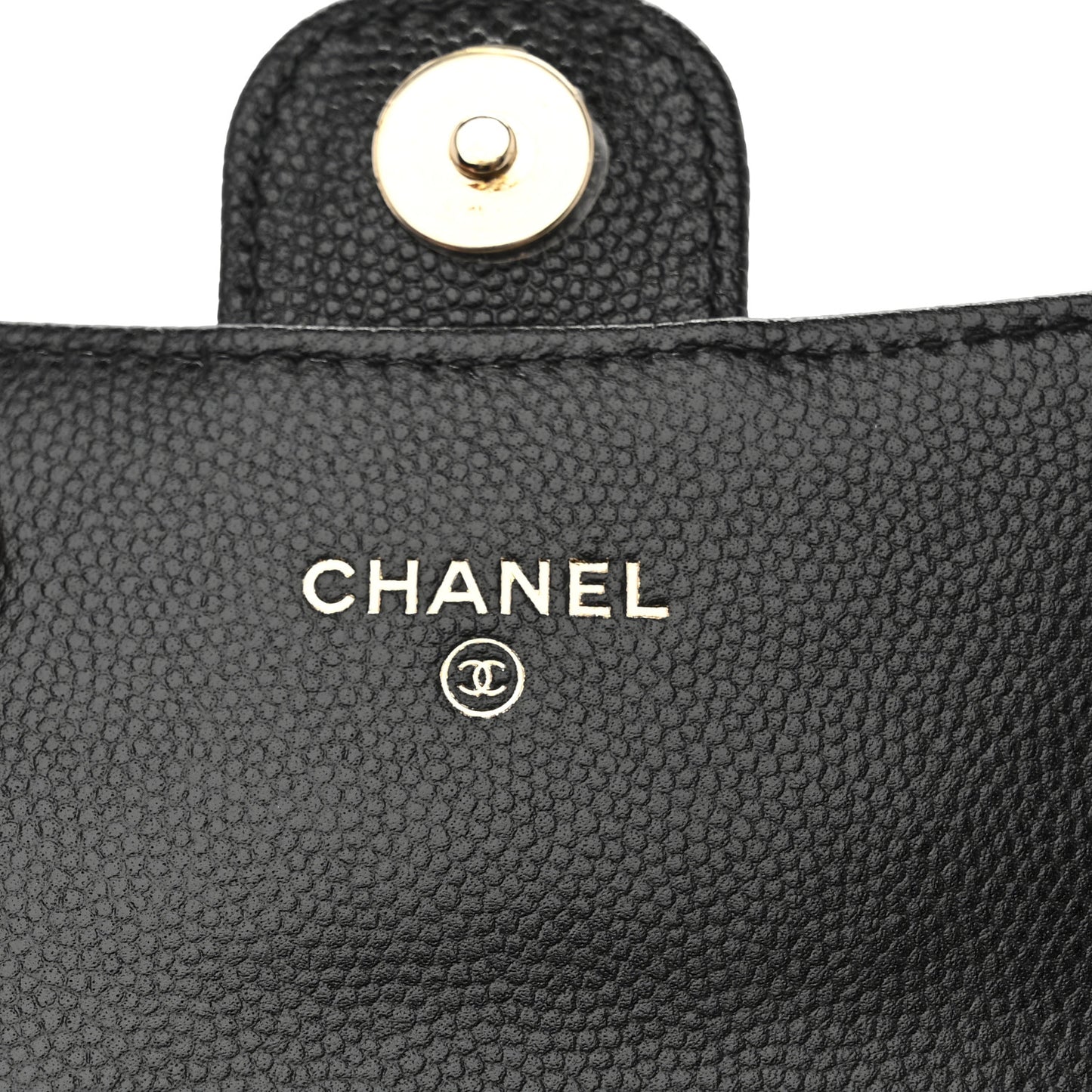 Caviar Quilted Mini Clutch With Chain Black