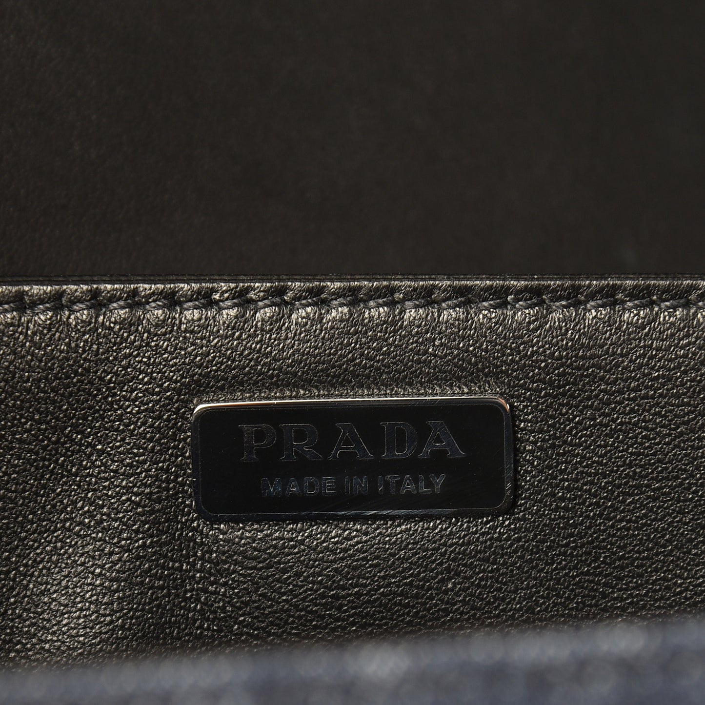 Denim City Calf Cahier Bag Blue Black