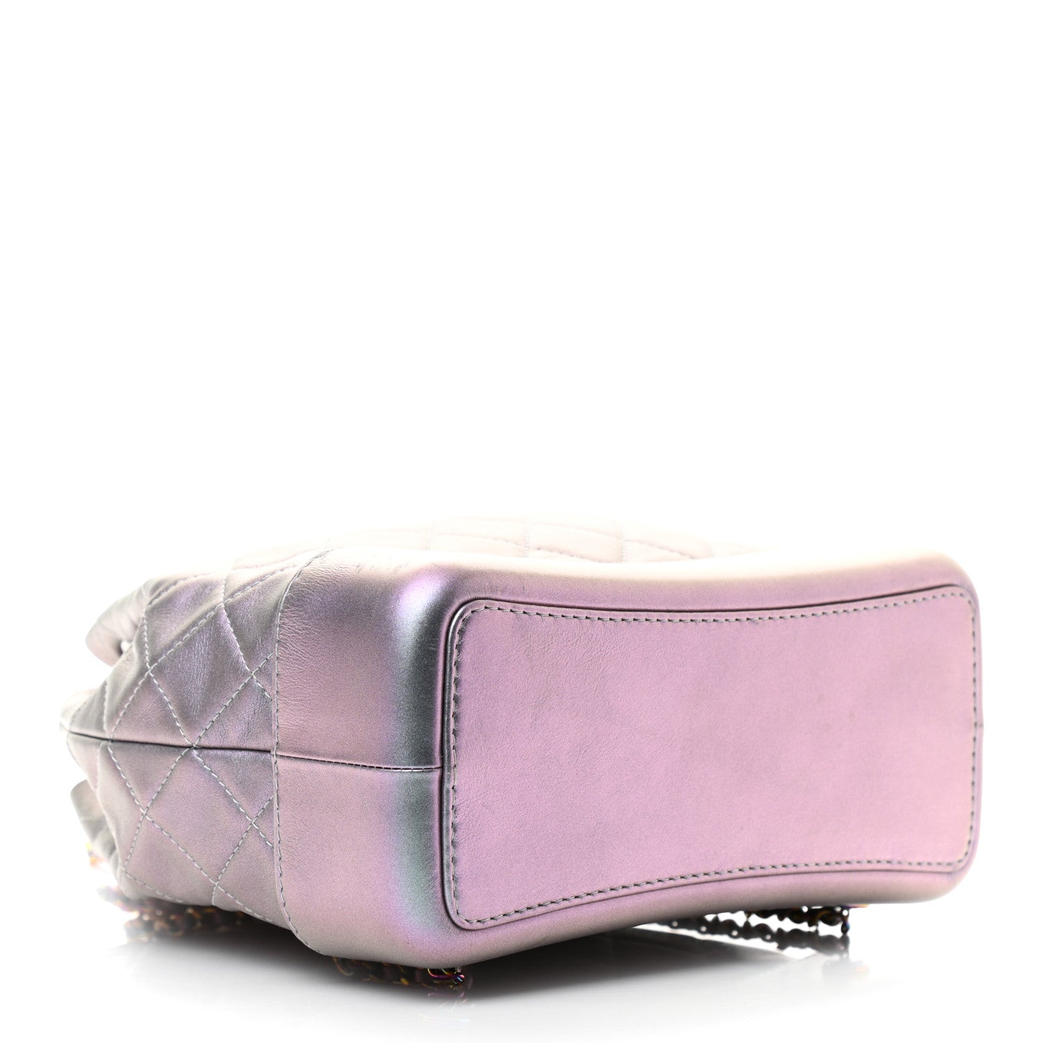 Chanel Iridescent Lambskin Calfskin Small Quilted Gabrielle Backpack Light Purple 4 of 10